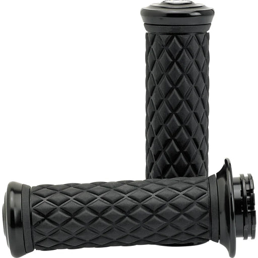 BILTWELL Grips - Alumicore - Dual Cable - Black 6604-201-01 - PartsOutlet.com.au