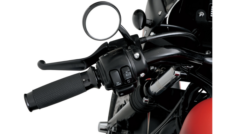 TODD'S CYCLE Mirror - Shooter - Side View - Round - Black - Left - Each - SML-2