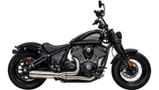 BASSANI XHAUST 2-into-1 Exhaust System with Super Bike Muffler - '22+ Indian Chief -Stainless Steel - 8H12SS - PartsOutlet.com.au