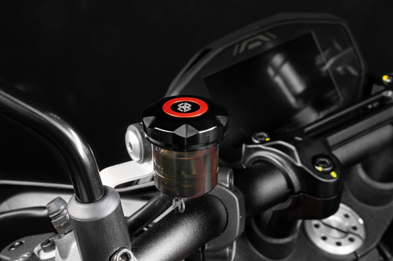 GILLES TOOLING Brake Fluid Container Cover - Rear - Black - BRC-18-B