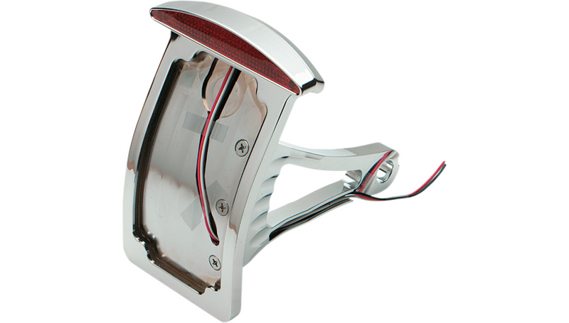 DRAG SPECIALTIES Side Mount Taillight/License Plate Mount - Curved Vertical - Harley-Davidson 2000-2007 - Half-Moon P28-6141 - PartsOutlet.com.au