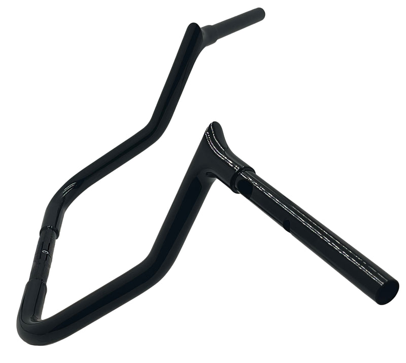 FAT BAGGERS INC. 1-1/4" EZ Install Pointed Top Handlebar - Reduced Reach - 13" - Black - FLHX '23-'25 - 945013-B