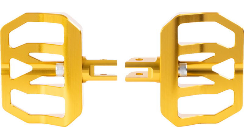 THRASHIN SUPPLY Mini Aggressor Floorboards - Gold - Front - Softail '18-'25 - TSC-2031-3-SF
