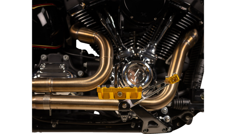 THRASHIN SUPPLY Mini Aggressor Floorboards - Gold - Rear - Harley-Davidson '72-'25 - TSC-2031-5-D