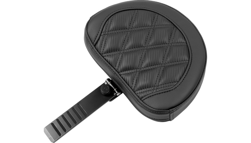 SADDLEMEN RoadSofa Seat - with Backrest - Carbon Fiber - Lattice Stitch - FLTR/FLHX '23-'25 - 823-07-206B0