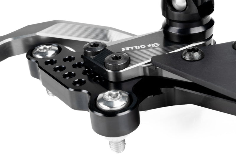 GILLES TOOLING Adjustable Rearset - Black/Chrome - Yamaha '21-'24 - AS31GT3-Y15-B