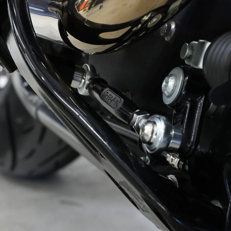 THRASHIN SUPPLY Adjustable Brake Linkage - '18-'25 Softail - Black - TSC-2301-1