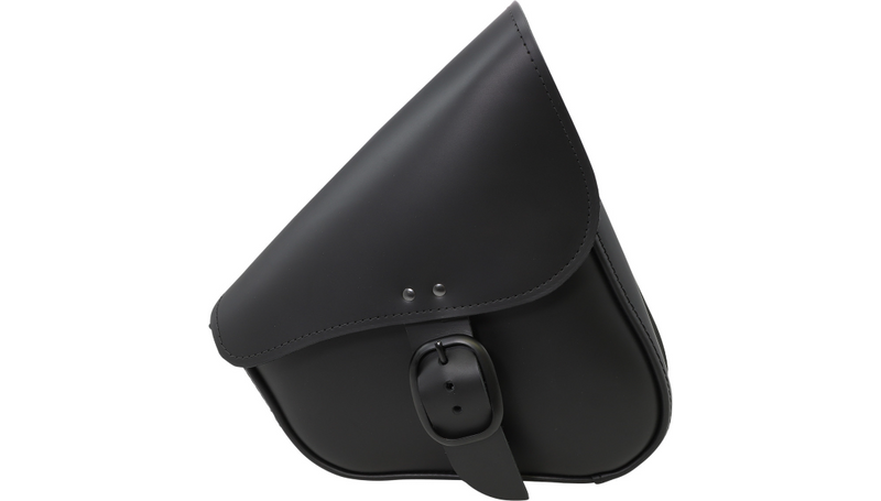 WILLIE & MAX LUGGAGE Leather Swingarm Bag - Black with Black Buckle - XL '58-'22 - 59906-00