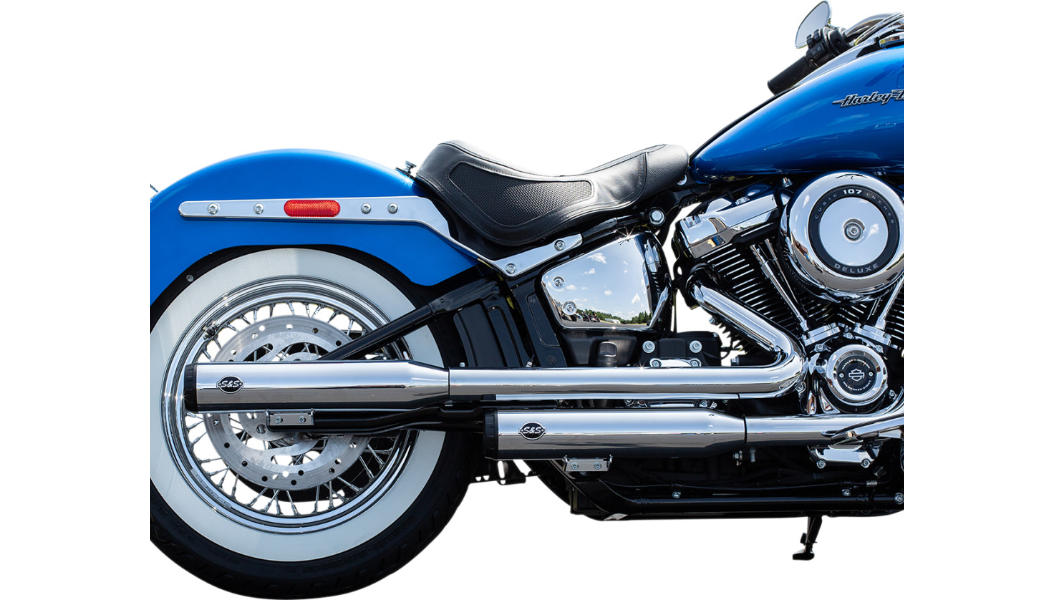 S&S CYCLE Grand National Race Mufflers for Softail - Chrome 550-0740 - PartsOutlet.com.au