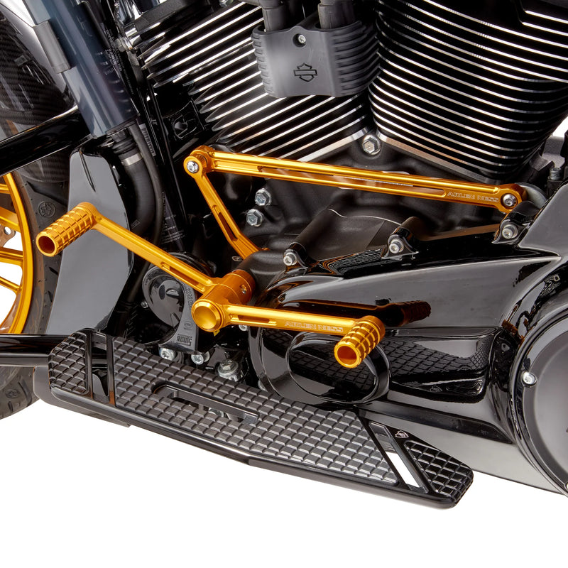 ARLEN NESS SpeedLiner Foot Control Kit w/ Heel/Toe Shifter - Gold - Harley-Davidson '99-'22 - 420-101 - PartsOutlet.com.au