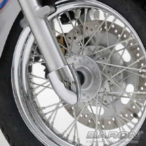 BARON Fork Bullets/Axle Nut Covers - Chrome BA-7800-02 - PartsOutlet.com.au