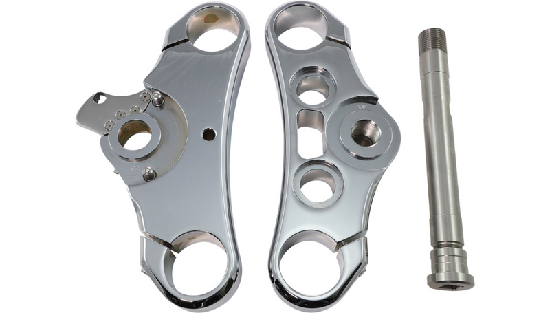 ACCUTRONIX Elite Triple Tree - 49 mm - Chrome - 3 Rake - FXD '06-'17 - TMD349-ESC