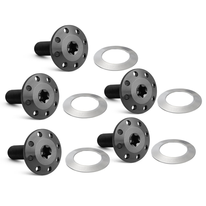 ARLEN NESS Bolt Kit - Front Rotor Bolts - Spoke Mount - Black - 5 Pack - 2024+ Street Glide & Road Glide - 300-915