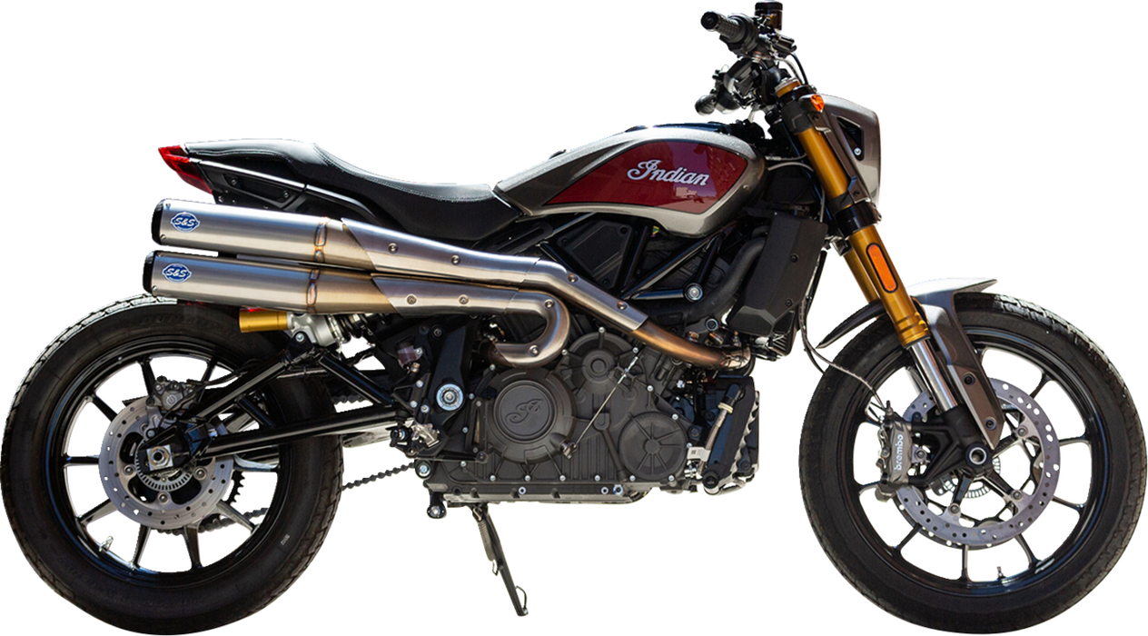 S&S CYCLE 2-into-2 Grand National Exhaust System - Race Only - Stainless Steel - Indian 2019-2022 - 550-0949