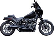 S&S CYCLE 2-into-1 Qualifier Exhaust System - Race - Black - '18-'23 Softail - 550-1106 - PartsOutlet.com.au