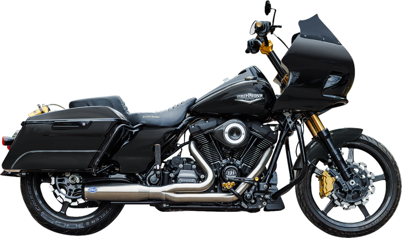 S&S CYCLE 2-into-1 Qualifier Exhaust System - Race - Silver - '17-'23 FL - 550-1107 - PartsOutlet.com.au
