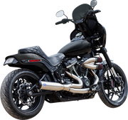 S&S CYCLE 2-into-1 Qualifier Exhaust System - Race - Silver - '18-'23 Softail - 550-1105 - PartsOutlet.com.au