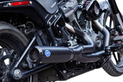 S&S CYCLE 2-into-1 Qualifier Exhaust System - Race - Black - '18-'23 Softail - 550-1106 - PartsOutlet.com.au