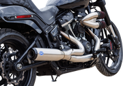 S&S CYCLE 2-into-1 Qualifier Exhaust System - Race - Silver - '18-'23 Softail - 550-1105 - PartsOutlet.com.au