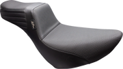 LE PERA Tailwhip Daddy Long Legs Low Rider Seat - Basketweave - Black - FL/FX '18-'23 LYR-580DLBW - PartsOutlet.com.au