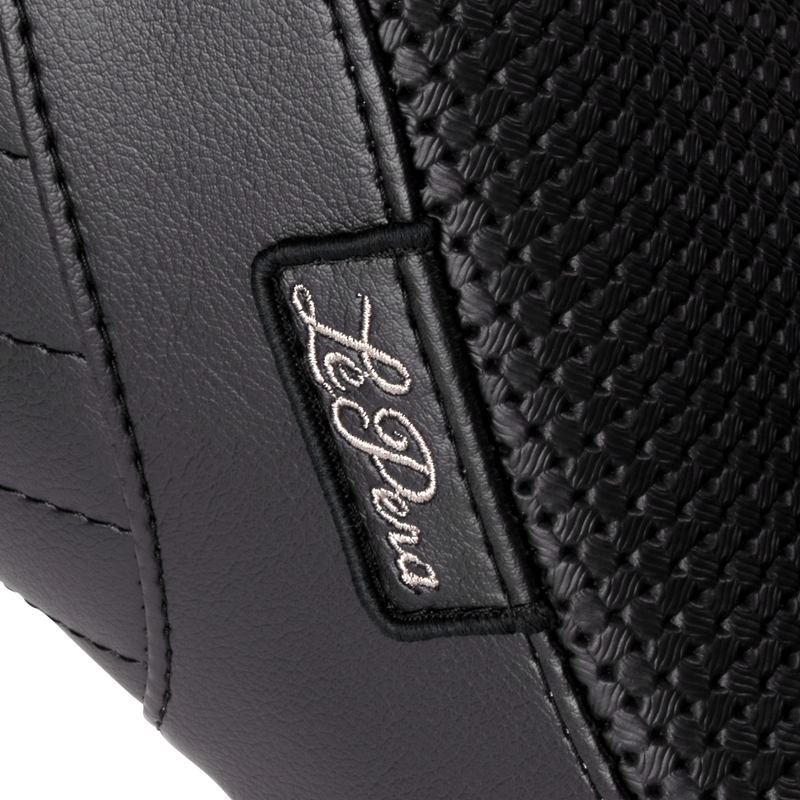 LE PERA Tailwhip Daddy Long Legs Low Rider Seat - Basketweave - Black - FL/FX '18-'23 LYR-580DLBW - PartsOutlet.com.au