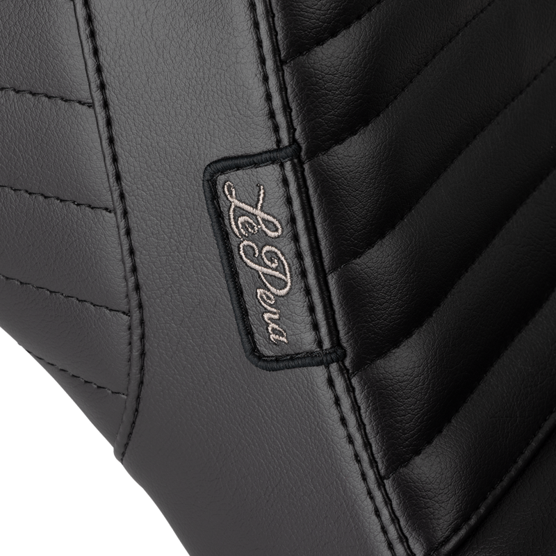 LE PERA Tailwhip Daddy Long Legs Low Rider Seat - Pleated - Black - FL/FX '18-'23 LYR-580DLPT - PartsOutlet.com.au