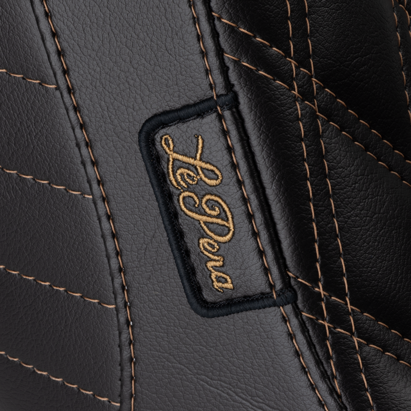 LE PERA Tailwhip Up Front Seat - Double Diamond w/ Chestnut Thread - Black - FLSB/FXLR '18-'23 LYRU-580DD-CHET - PartsOutlet.com.au