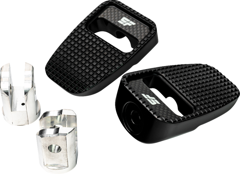 SLYFOX Footpegs - Black Anodized - Front SF-904-01-1