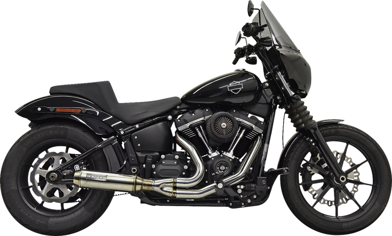 BASSANI XHAUST 2-into-1 Exhaust System with Superbike Muffler - Stainless Steel 1S77SSE - PartsOutlet.com.au
