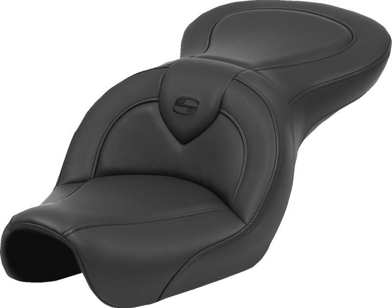 SADDLEMEN Roadsofa Seat - Black Stitch - without Backrest - FXD '04-'05 - 804-04-187 - PartsOutlet.com.au