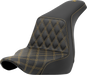 SADDLEMEN Step-Up Seat - Front Lattice Stitch - Gold Stitch - FXLR/FLSB '18-'23 - A818-29-172GOL - PartsOutlet.com.au