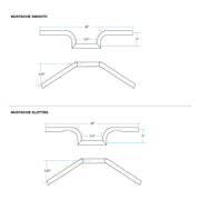 BILTWELL Handlebar - Mustache - Chrome - SLOTTED - 6013-1056 - PartsOutlet.com.au