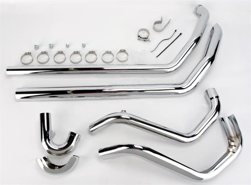 BASSANI XHAUST True Dual Headpipes  - '95-'08 Bagger - Chrome11315A