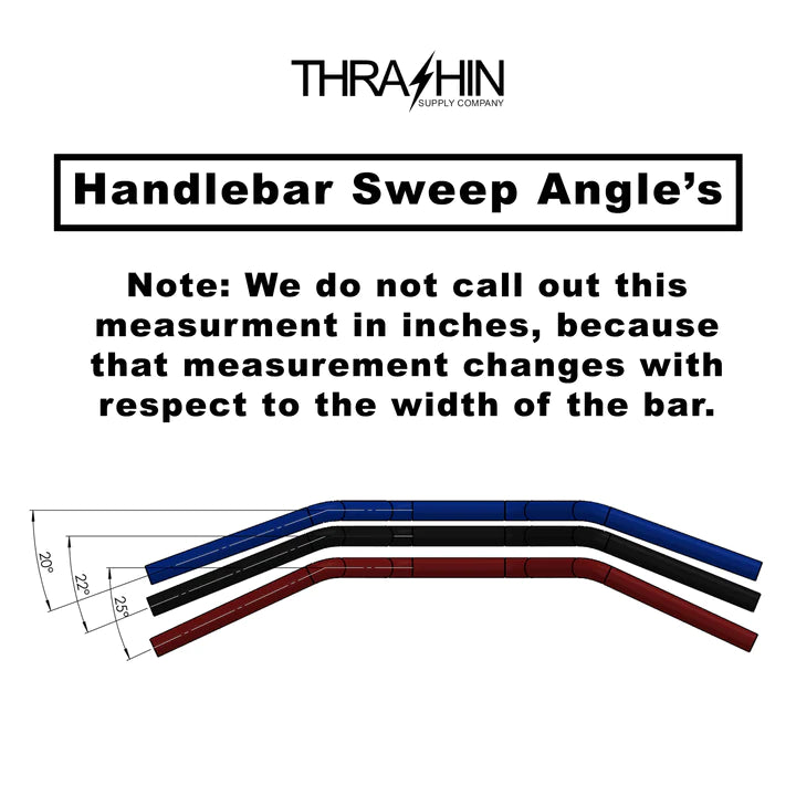 THRASHIN SUPPLY CO. Handlebar - Mid Bend - Chrome TSC-2700-3 - PartsOutlet.com.au