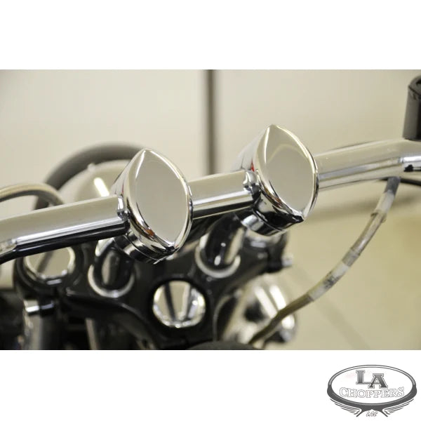 LA CHOPPERS RISERS SMOOTH FOR 1" HANDLEBARS 5.5" CURVED RISE CHROME UNIVERSAL - LA-7402-05