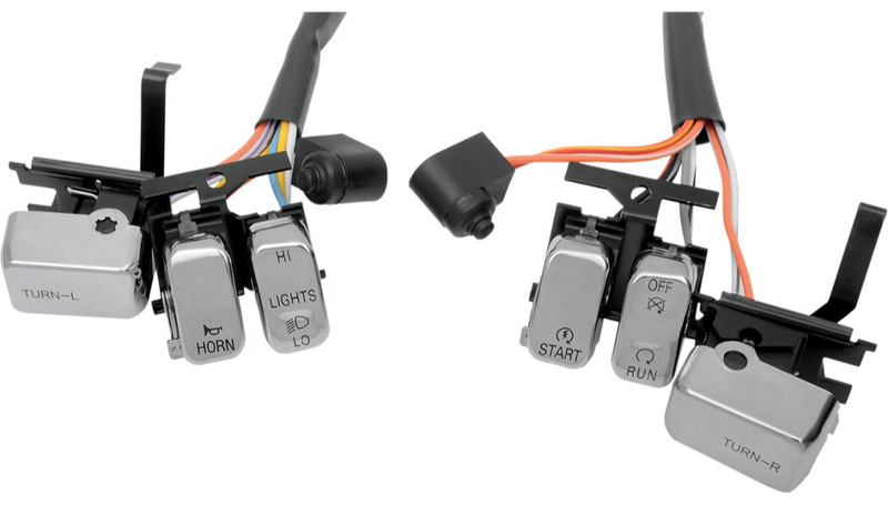 DRAG SPECIALTIES Switch Kit - Harley-Davidson 1996-2013 - Chrome H18-0335C - PartsOutlet.com.au
