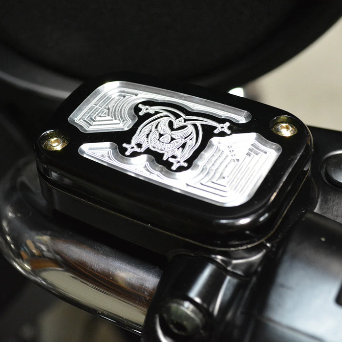 JOKER MACHINE Master Cylinder Cover - Brake - Front - Joker - Black - '08-'23 FL - 08-003B