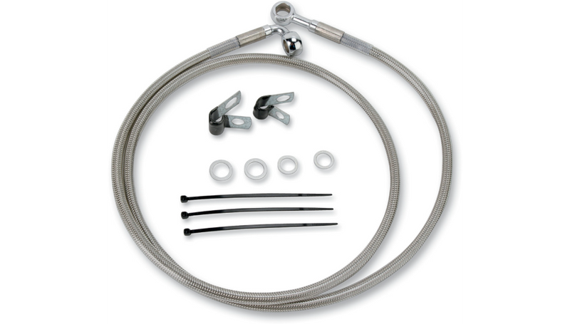 DRAG SPECIALTIES Brake Line - Front - +2" - Stainless Steel - FXD '84-'05 - 640115-2