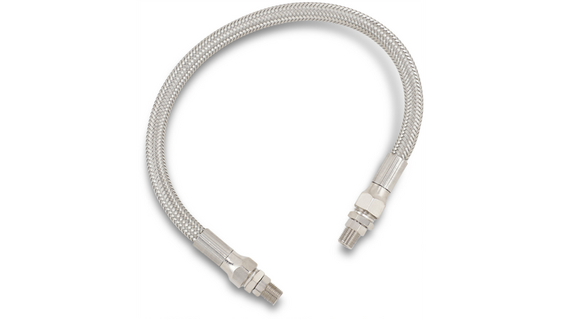 DRAG SPECIALTIES Oil Line with Fittings - Stainless Steel - 15" - 615