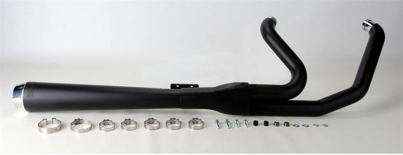 BASSANI XHAUST Road Rage 2:1 Exhaust - Black - Long - '86-'17 Softail 12121J - PartsOutlet.com.au