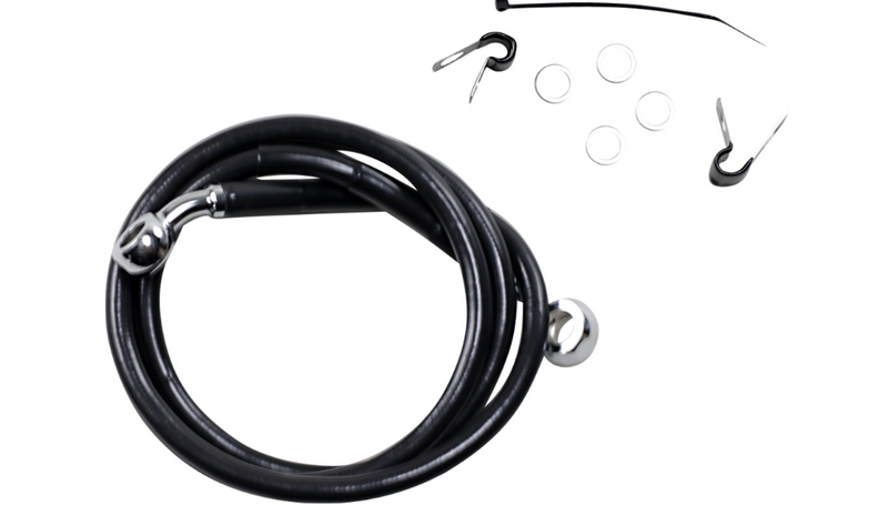 DRAG SPECIALTIES Brake Line - Front - Black - +2" - '04-'12 XL - 660310-2BLK