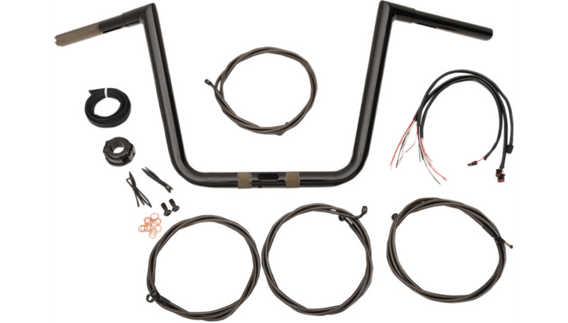 LA CHOPPERS Handlebar and Cable Kit - 13" - Black - FLTR '17-'20 - LA-7312KT1-63B