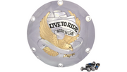 DRAG SPECIALTIES 6-Hole - Gold - Live to Ride Derby Cover - XL '04-'22 - 33-0067CGA - PartsOutlet.com.au