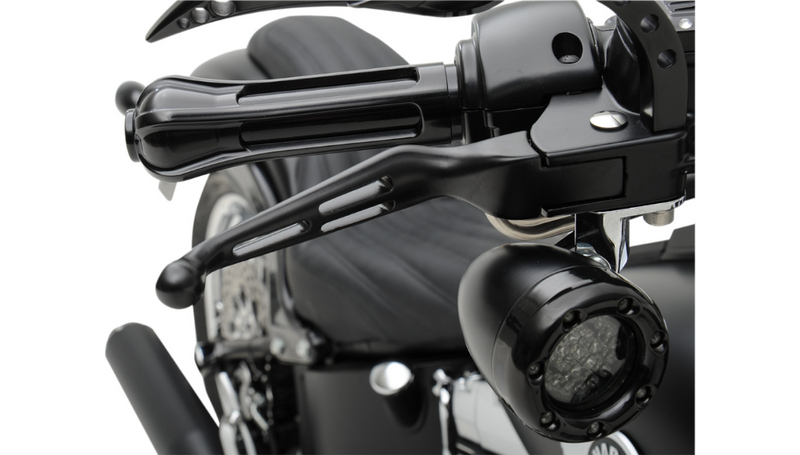 DRAG SPECIALTIES Levers - Slotted - HD '96-'17 - Black H07-0769B - PartsOutlet.com.au