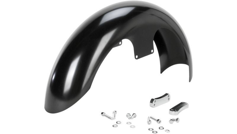 KLOCK WERKS Slicer Fender Kit - w/ Raw Blocks - Steel - 19" - FXD '06-'25 - KWF-03-0010