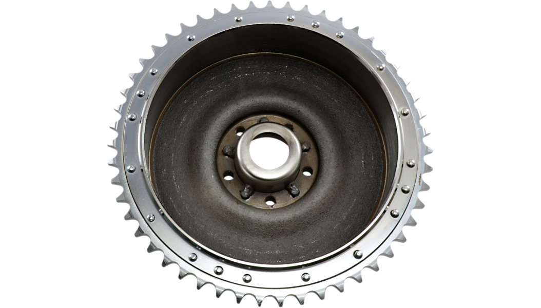 DRAG SPECIALTIES Brake Drum with Sprocket - 63-66 06-0129-BX-LB2 - PartsOutlet.com.au