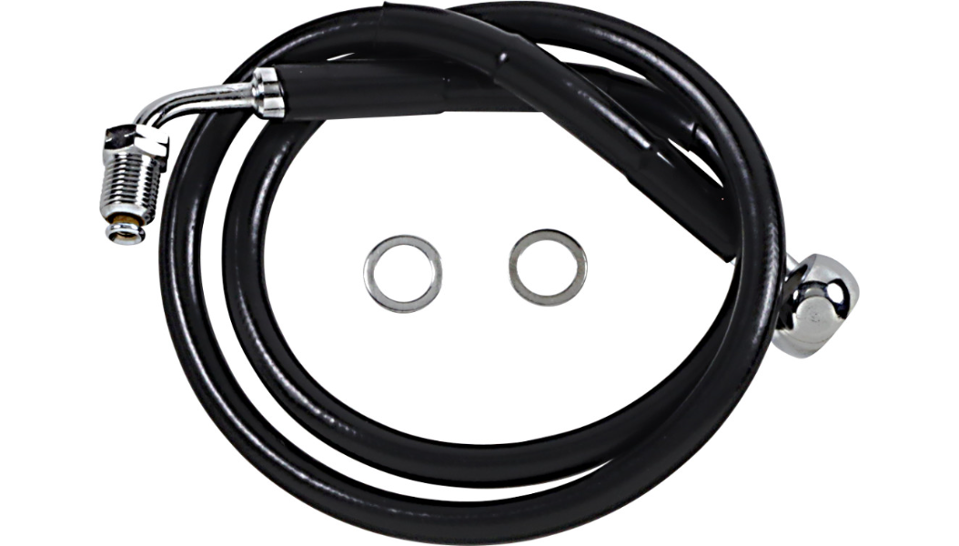 DRAG SPECIALTIES Brake Line - +6" - Black - '18-'20 Softail 618601-6BLK