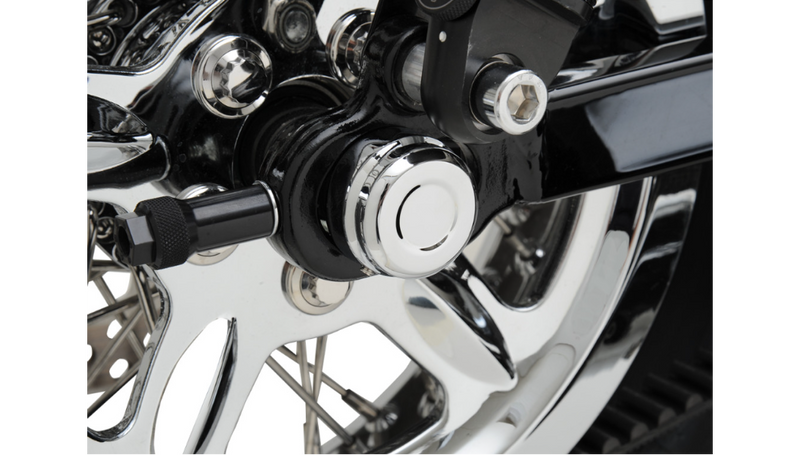 DRAG SPECIALTIES Axle Cap - Rear - Harley-Davidson 2008-2012 - Chrome 0214-0832 - PartsOutlet.com.au