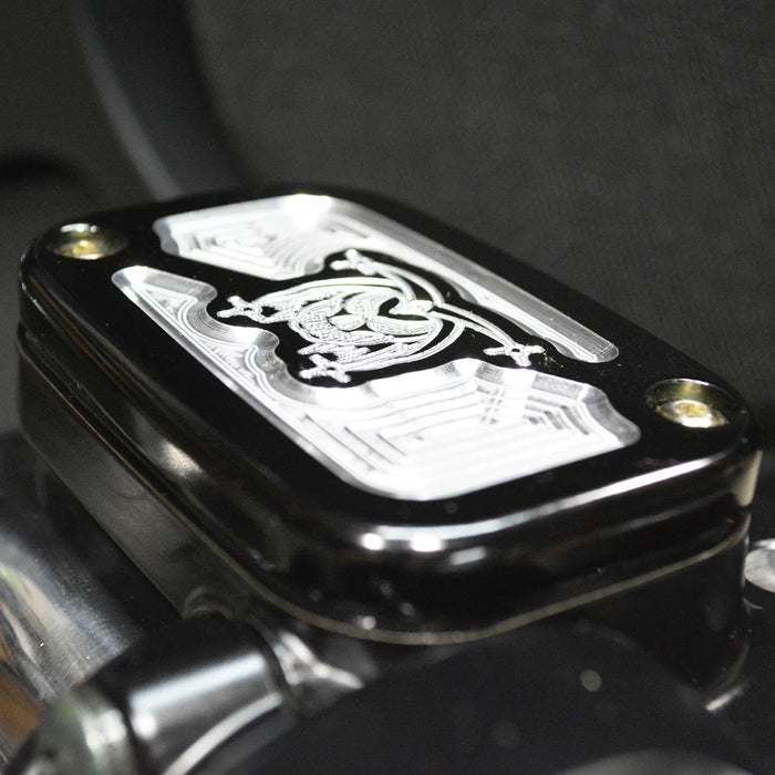 JOKER MACHINE Master Cylinder Cover - Brake - Front - Joker - Black - '08-'23 FL - 08-003B