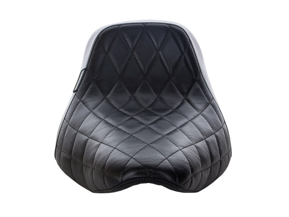 LE PERA Bare Bones Solo Seat With Black Diamond Stitch. Fits Sport Glide & Low Rider 2018up & Low Rider S 2020up - LYR-007DM - PartsOutlet.com.au